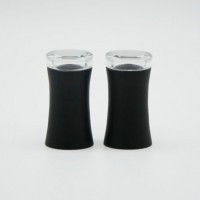 High quality 15/415mm matte black caps with transparent top nail polish brush cap