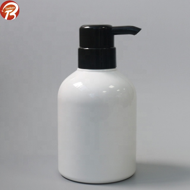 High quality 300ml PET plastic tubby shape pump shower gel bottle